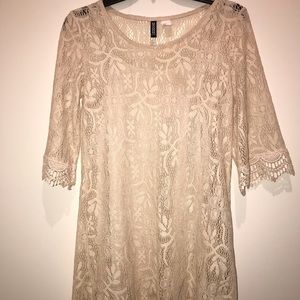 Cream Lace Dress
